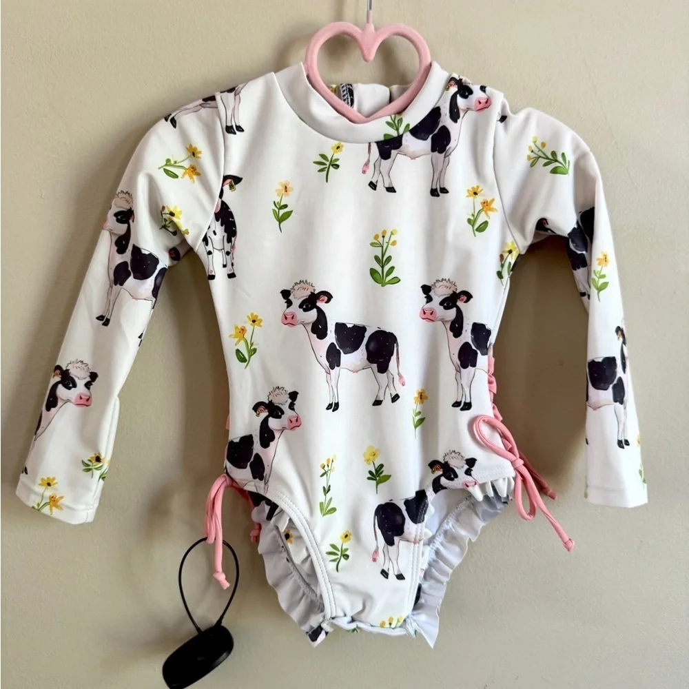 Cow Print Baby Swimsuit